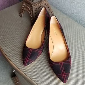 J. Crew Windowpane Plaid Pumps Kitten Heels